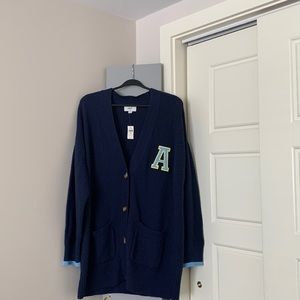 Aerie’s Navy oversized cardigan